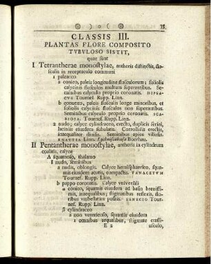 Classis III. Plantas Flore Composito Tubuloso Sistit ...