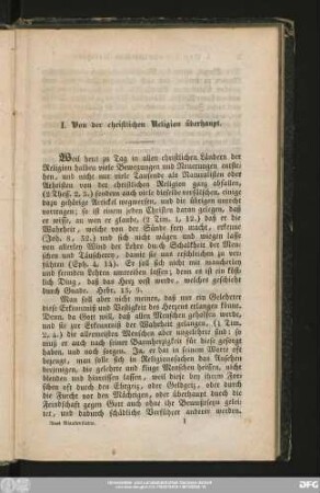 I. Von der christlichen Religion überhaupt.
