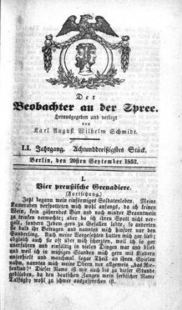 38. Stueck, 20. September 1852