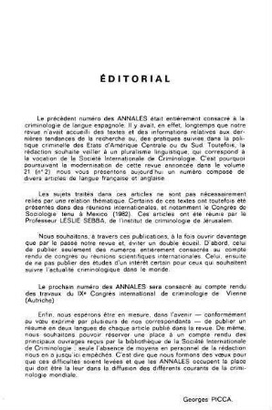Éditorial