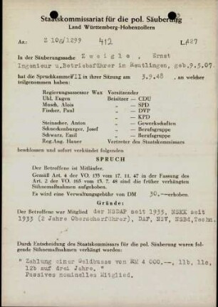 Zweigle, Ernst