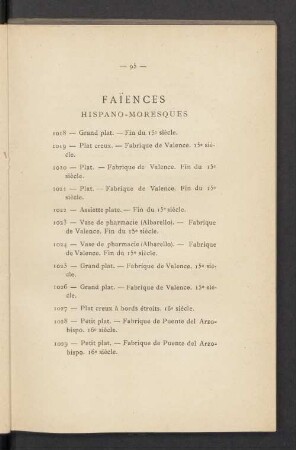Faïences hispano-moresques