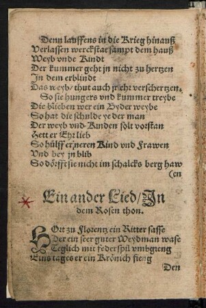 Ein ander Lied/ Jn || dem Rosen thon. ||