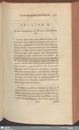 Section IX. Of the Impregnation of Water with Nitrous Air