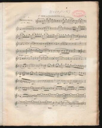 Ier. oboe ou clarinette en ut