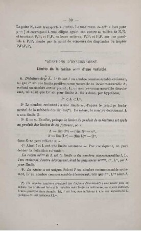 QUESTIONS D´ENSEIGNEMENT.