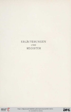 Erläuterungen und Register