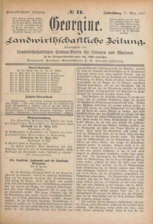 Fünfundfünfzigster Jahrgang. No. 11. Insterburg, 17. März 1887.