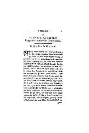 10. Matthiae Gesneri Biographia academia Gottingensis