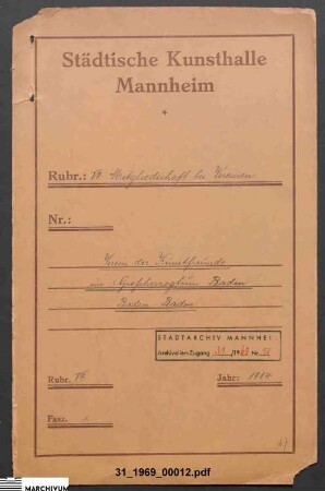 Verein der Kunstfreunde im Großherzogtum Baden