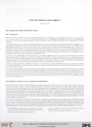 I. Teil: Die Tetragonos Agora in Ephesos