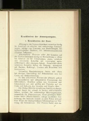 Krankheiten der Nase.