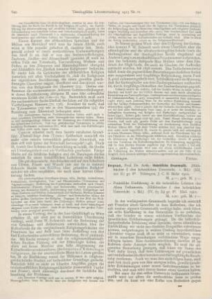 650-652 [Rezension] Ungnad, Arthur, Hebräische Grammatik