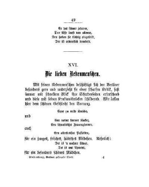 XVI. Die lieben Nebenmenschen