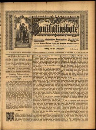 Erste Ausgabe vom Sonntag, den 10. Februar 1907.