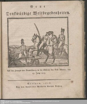 Neue Denkwürdige Weltbegenheiten, 1816