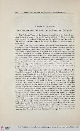 1: Die assoziativen Faktoren des ästhetischen Eindrucks