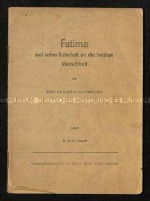 Schrift über die Marienerscheinungen Fatimas 1917