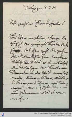 Brief vom 07.02.1894.