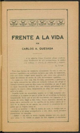 Frente a la vida