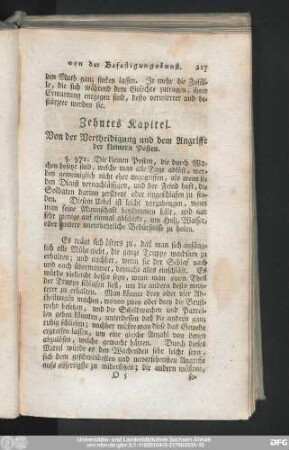 Zehntes Kapitel. Von der Vertheidigung und dem Angriffe der kleinern Posten.