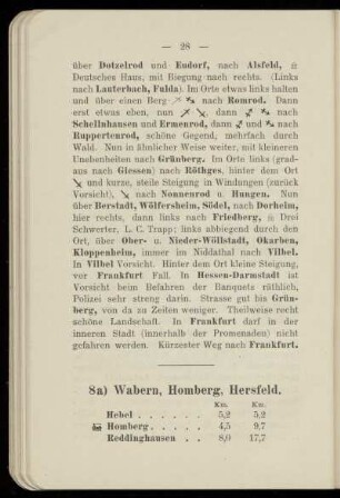 8a) Wabern, Homberg, Hersfeld
