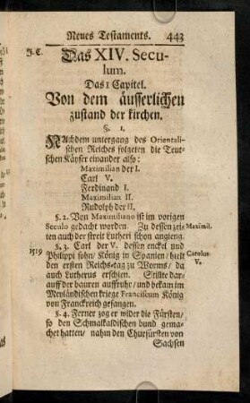 443-452, Das I. Capitel