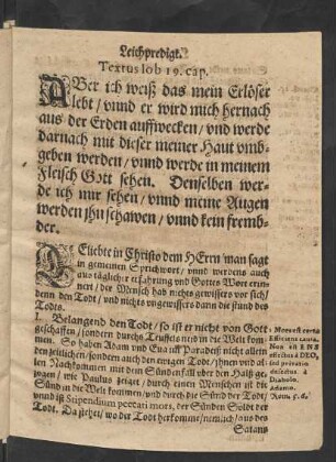 Textus Iob 19. cap.