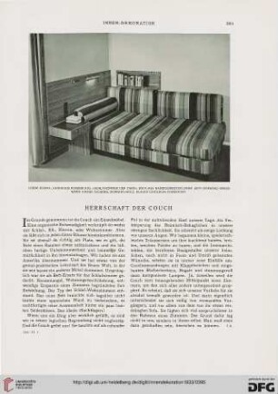 Herrschaft der Couch