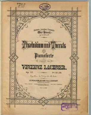 Praeludium und Toccata : für Pianoforte ; op. 57