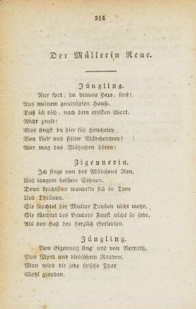 Der Müllerin Reue.