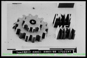 Rasterelektronenmikroskop (REM)-Aufnahme einer Mikrostruktur des Instituts für Mikrostrukturtechnik (IMT)