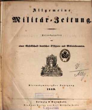 Allgemeine Militär-Zeitung. 24. 1849