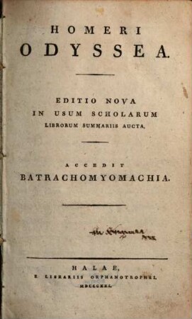 Homeri Odyssea