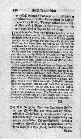 Genaue und vollständige Staats- und Erdbeschreibung der ganzen Helvetischen Eydgenossenschaft. N.Aufl. Bd.2-4.