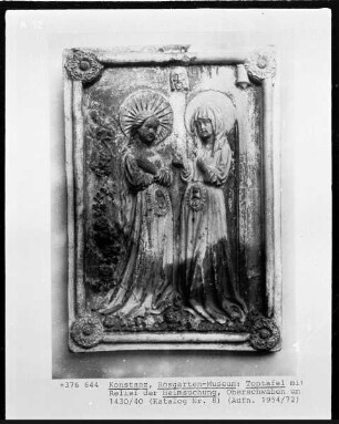 Tontafel mit Relief der Heimsuchung