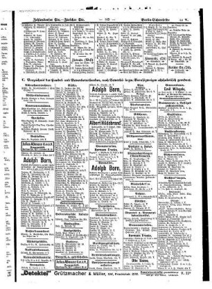 C. Verzeichniß der Handel= und Gewerbetreibenden, nach Erwerbs= bezw. Berufszweigen alphabetisch geordnet