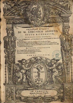 Orlando Fvrioso di M. Lodovco Ariosto