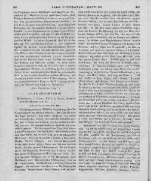 Bobrik, H.: Geographie des Herodot. Vorzugsweise aus dem Schriftsteller selbst dargestellt. Nebst einem Atlasse von 10 Karten. Königsberg: Unzer 1838 (Beschluss von Nr. 126)