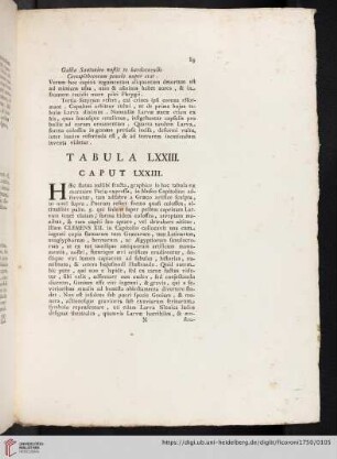 Tabula LXXIII. Caput LXXIII