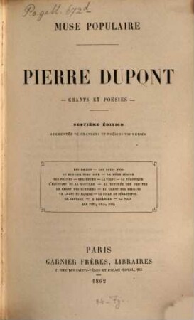 Chants et poésies