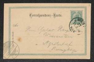 Brief von Otto Brahm, Max Kalbeck, Julie Kalbeck, Otto Tressler, Anton Bettelheim, Helene Bettelheim und Unbekannt an Gerhart Hauptmann