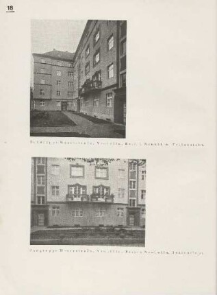 Baugruppe Weserstraße, Neukölln, Bezirk Neukölln. Teilansicht ; Baugruppe Weserstraße, Neukölln, Bezirk Neukölln. Teilansicht