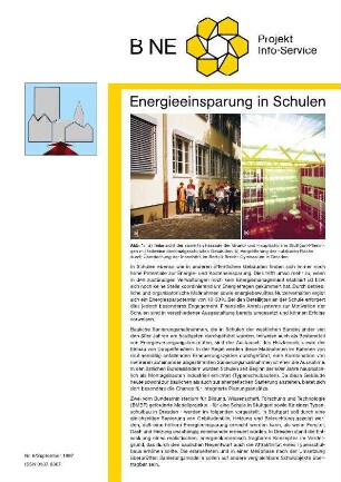Energieeinsparung in Schulen.