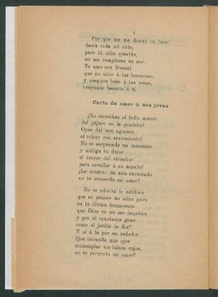 Carta de amor á una joven