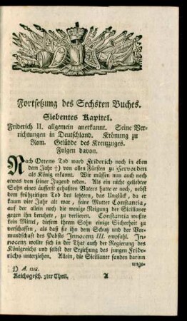 Fortsetzung des Sechsten Buches.
