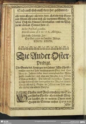 Die Ander Oster-Predigt