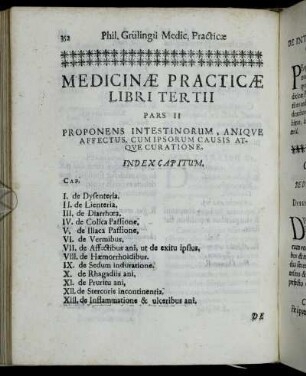 Pars II. Proponens Intestinorum, Anique Affectus, Cumipsorum Causis Atque Curatione.