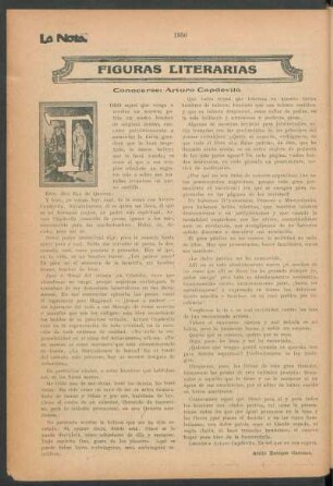 Figuras literarias : Conocerse: Arturo Capdevilla