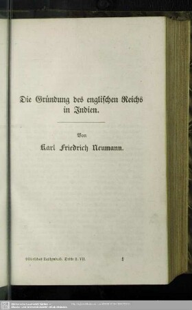 Die Gründung des englischen Reichs in Indien